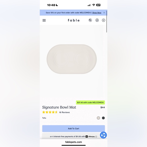 Fable Signature Food Mat- Brand New not opened - Picture 3 of 3